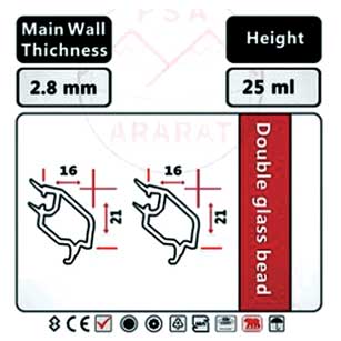 زهوار شیشه دو جداره 20 میل- Double glass bead