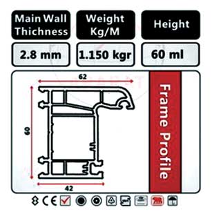 پروفیل قاب با گسگت- Frame